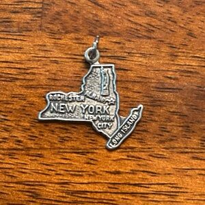 Silver New York State Charm Pendant